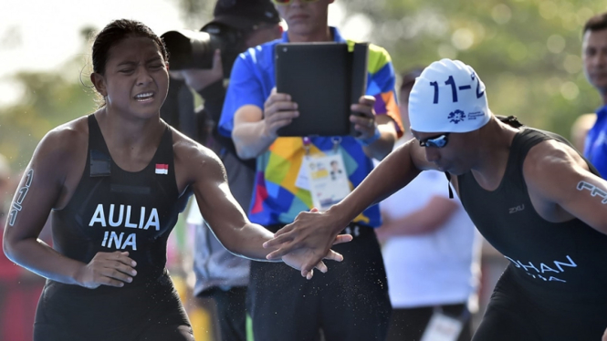 Tim triathlon Indonesia di Asian Games 2018 Jakarta-Palembang