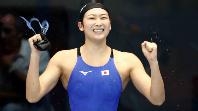 Perenang Jepang Rikako Ikee saat tampil di Asian Games 2018