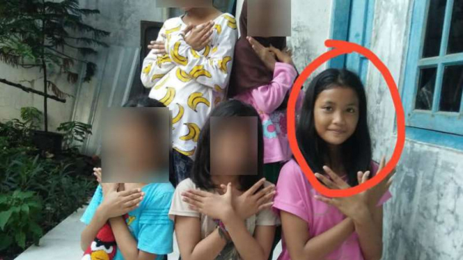 Salah satu bocah yang diculik di Cakung.