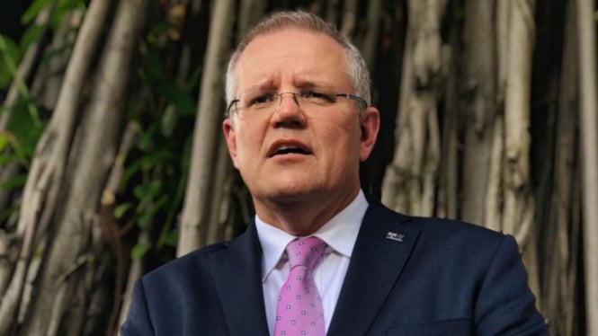Perdana Menteri Australia Scott Morrison saat berada di Jakarta dalam kunjungan luar negeri perdana pekan lalu.