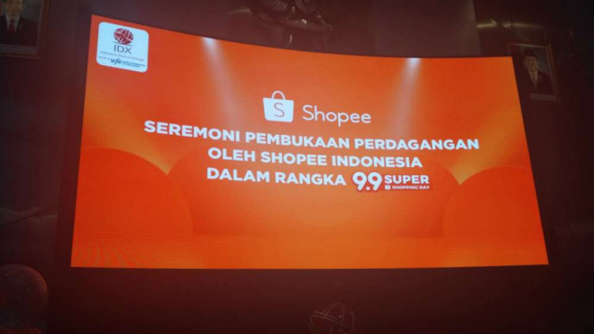 Shopee Indonesia buka perdagangan saham, Selasa 4 September 2018.