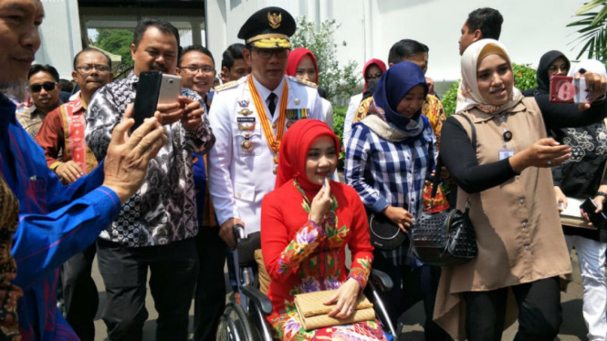 Gubernur Jawa Barat Ridwan Kamil usai pelantikan di Istana Negara