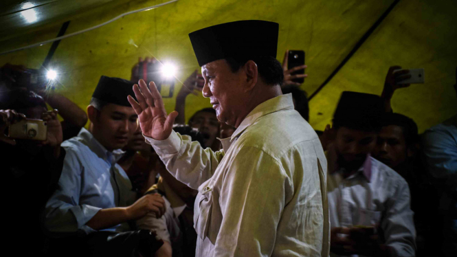 Capres dukungan Partai Gerindra, Prabowo Subianto.