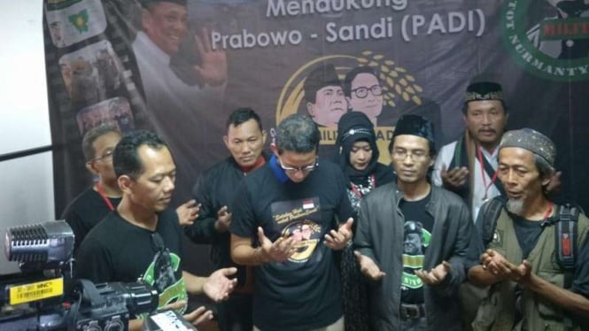 Sandiaga Uno bertemu dengan relawan Gatot Nurmantyo