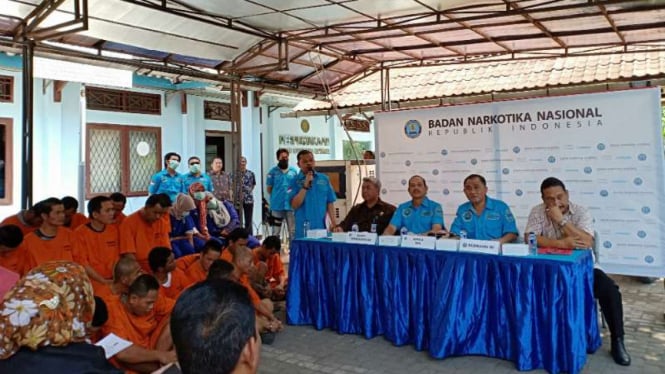 BNN merilis kasus narkoba, di Jakarta, Jumat, 7 September 2018.