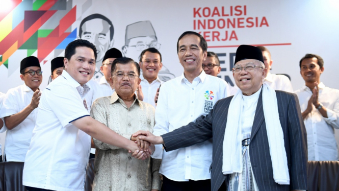 Pengumuman formasi tim pemenangan Jokowi-Ma'ruf Amin