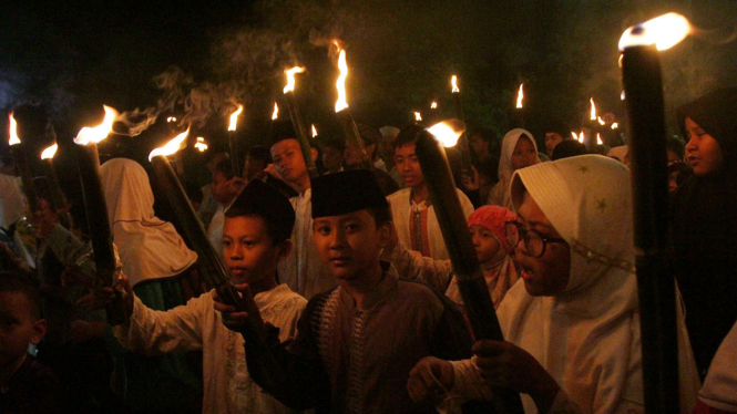 Pawai Obor Tahun Baru Islam. (Foto ilustrasi)