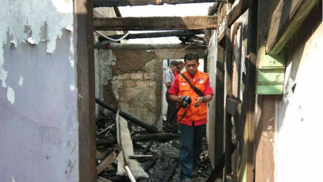 Lokasi rumah yang terbakar dan menewaskan tiga bocah.