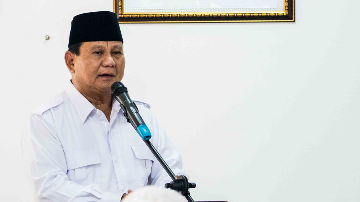 Foto Prabowo Sebut Sistem Ekonomi Saat Ini Bikin Kekayaan RI Keluar