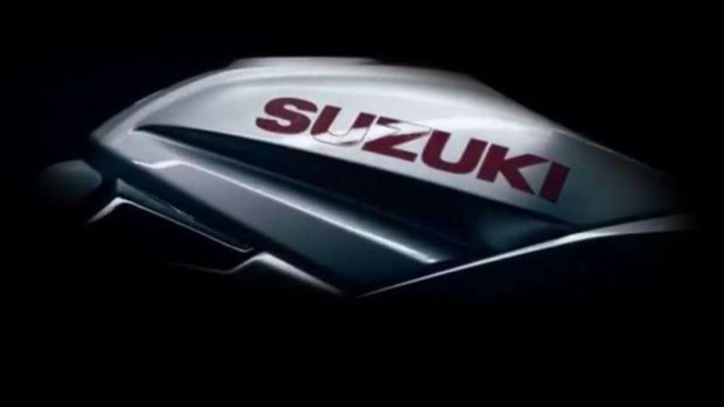 Teaser motor baru Suzuki. Ilustrasi