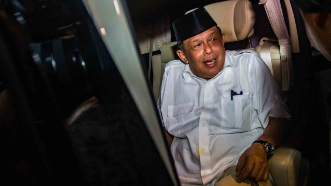 Ketua tim pemenangan Prabowo Subianto-Sandiaga Uno, Djoko Santoso meninggalkan kediaman Capres Prabowo usai mengikuti pertemuan koalisi pengusung Prabowo-Sandi di kawasan Jalan Kertanegara, Jakarta