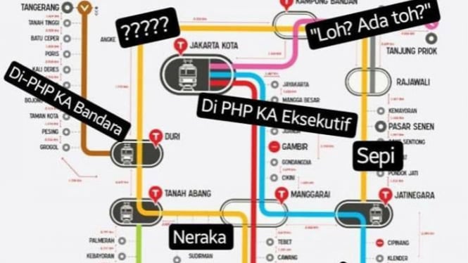 Peta rute KRL.