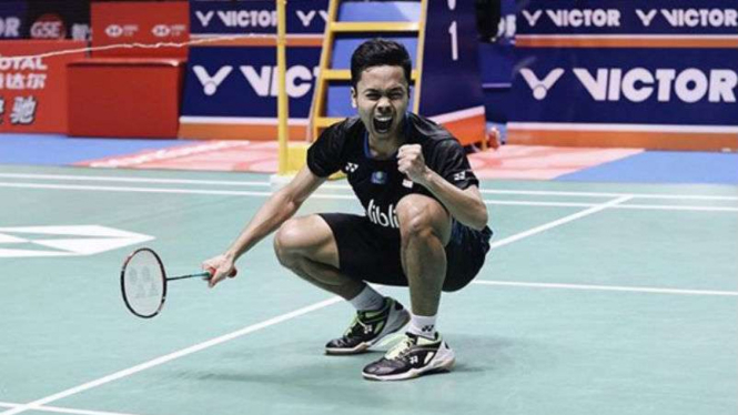 Tunggal putra Indonesia, Anthony Sinisuka Ginting.