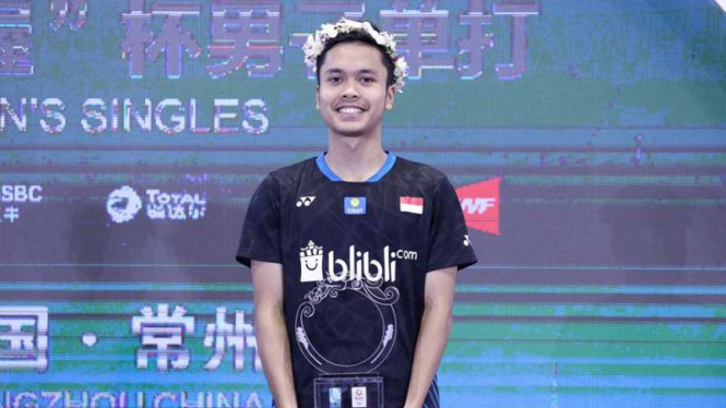 Tunggal putra Indonesia, Anthony Sinisuka Ginting juarai China Terbuka 2018