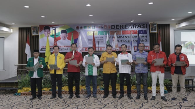 Ketua DPC, Hendrar Prihadi deklrarasi partai politik koalisi Indonesia kerja