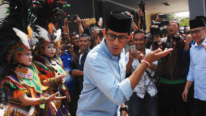 Calon Wakil Presiden nomor urut 02 Sandiaga Salahuddin Uno.