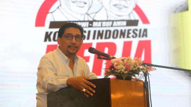 Ketua Tim Kampanye Daerah Jokowi-Ma'ruf Amin wilayah Jawa Timur, Inspektur Jenderal Polisi (Purn) Machfud Arifin, di Surabaya pada Rabu, 26 September 2018.