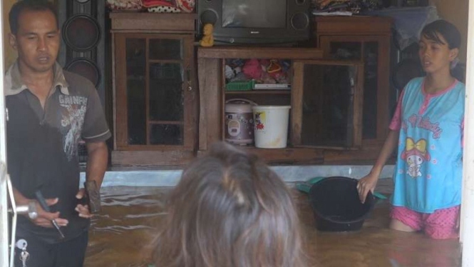 Banjir di kawasan Jondul Rawan, Mato Aia, Kota Padang, Sumatera Barat, 