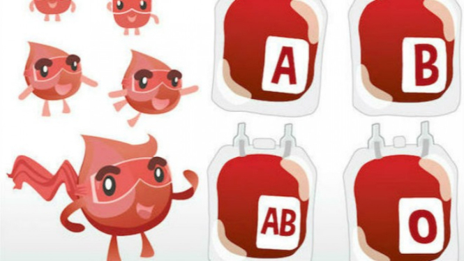 Ilustrasi golongan darah.