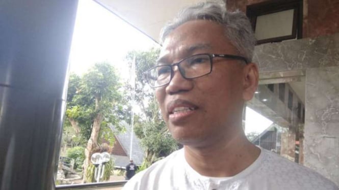 Buni Yani, terpidana pelanggaran Undang-Undang Informasi Transaksi Eletronik, di sela silaturahmi Relawan Binangkit Padi (Prabowo-Sandi) di Kota Bandung, Kamis, 27 September 2018.