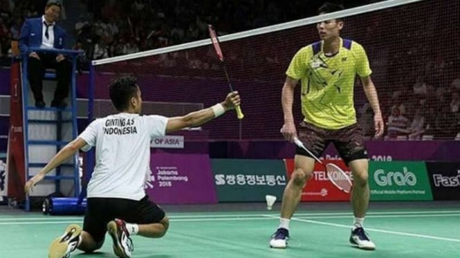 Chou saat tumbangkan Anthony Ginting.