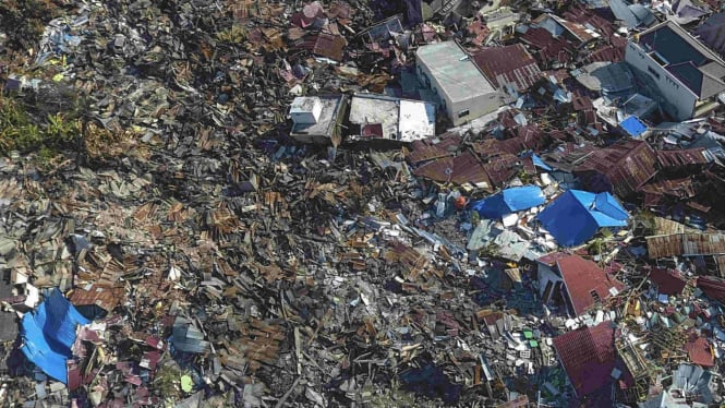 Perumnas Balaroa, Palu, Sulawesi Tengah, Senin hancur akibat gempa Palu