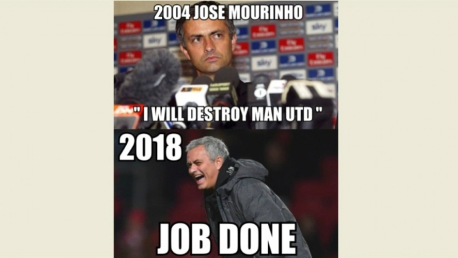 Meme kocak sindir performa Jose Mourinho bersama Manchester United