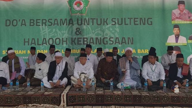 Calon wakil presiden Ma'ruf Amin pimpin Doa bersama untuk Sulteng 