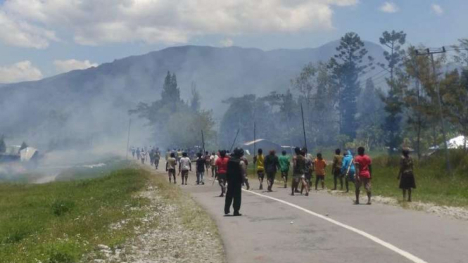 Bentrok warga di Wamena, Papua, menyebabkan 3 orang tewas