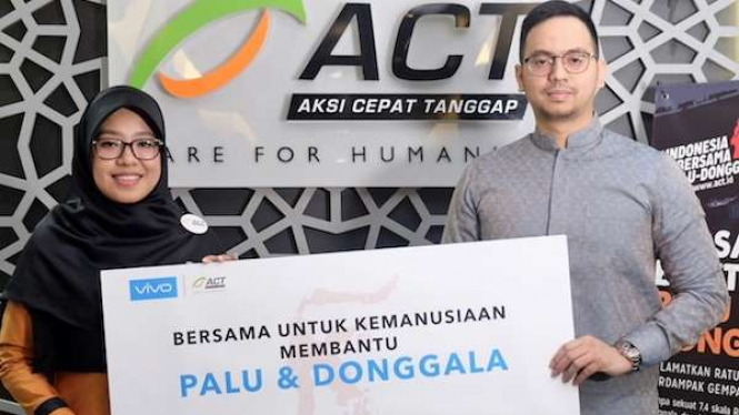 Vivo Indonesia berikan donasi Rp 4 miliar yang disalurkan melalui Tim ACT.