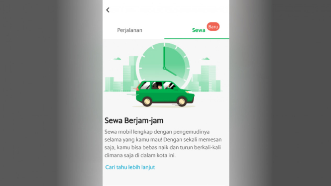 Layanan Anyar Sewa Grab Car Untuk Keliling Kota Seharian
