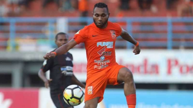 Pertandingan Liga 1 2018 antara Borneo FC melawan Persipura Jayapura