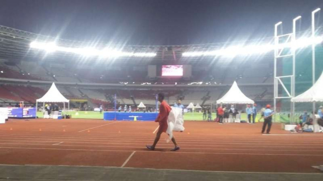 Atlet Indonesia, Sapto Yogo Purnomo kembali meraih emas di Asian Para Games.