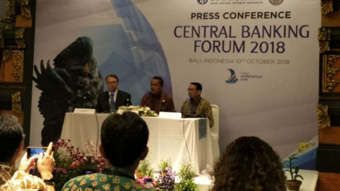 President and Chief Executive Officer of the Federal Reserve Bank of New York, John Carroll Williams, di Nusa Dua, Bali, Rabu 10 Oktober 2018.