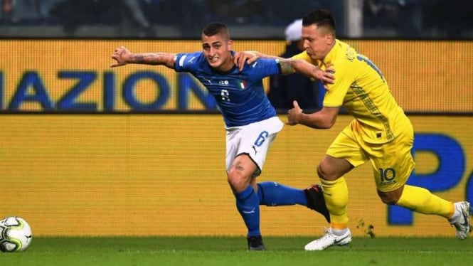 Pertandingan uji coba antara Italia kontra Ukraina