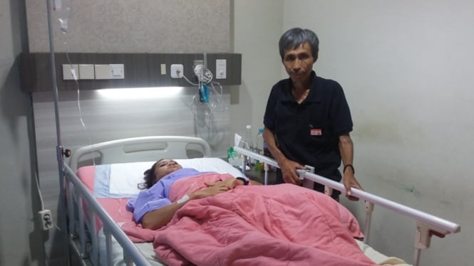 Insan Nurhaida saat dirawat di rumah sakit
