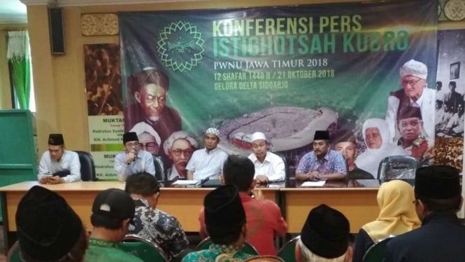 Konferensi Pers Istighotsah Kubro PWNU Jawa Timur 2018.