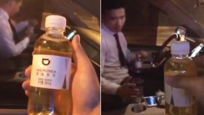 Minuman gratis yang disediakan taksi online berisi urine sopir