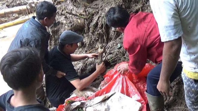 Korban banjir bandang di Jorong Tanah Batu Piyubuah Kabupaten Tanah Datar.
