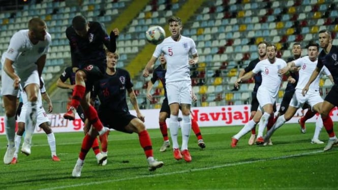 Pertandingan UEFA Nations League antara Kroasia kontra Inggris