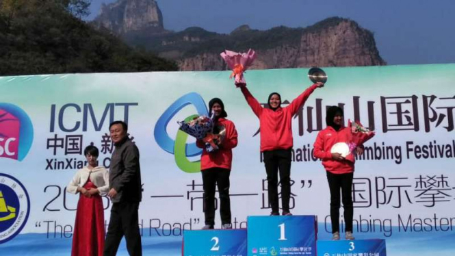 Atlet panjat tebing Indonesia sabet medali di China.