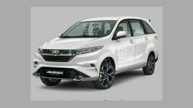 Rendering Toyota Avanza terbaru.
