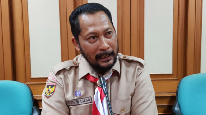     El presidente del cuartel nacional del movimiento scout Budi Waseso