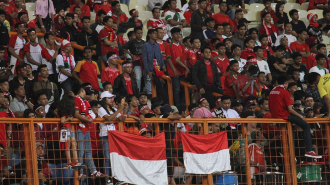 Suporter Indonesia saat Melawan Hongkong