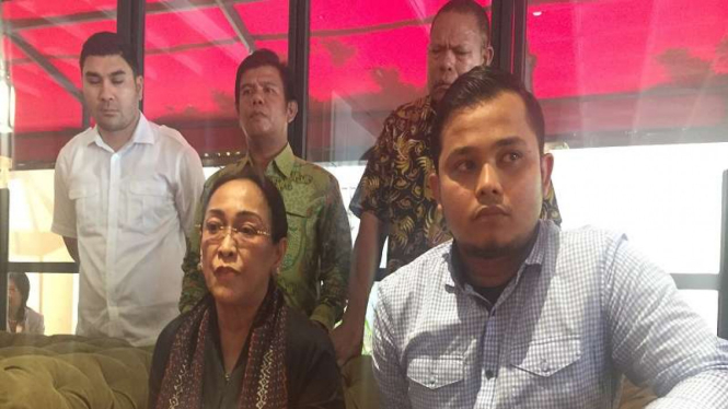 Sukmawati Soekarnoputri saat jumpa pers di Bandung, Jawa Barat