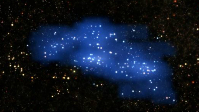 Proto supercluster Hyperion, terdeteksi dari Very Large Telescope milik ESO