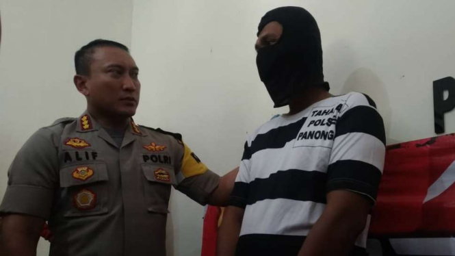 Tersangka Daud Suyanto (41) diamankan pihak Kepolisian Resor Kota Tangerang.