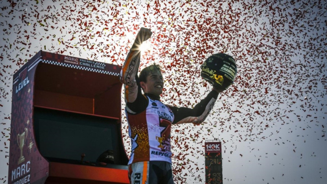 Marc Marquez memastikan diri menjadi juara dunia MotoGP 2018