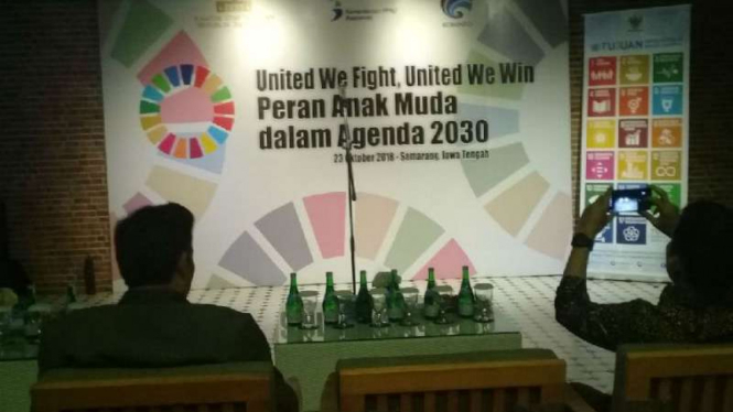 Diskusi Peran Anak Muda dalam Agenda 2030 di Nest Co Logy Kota Semarang.