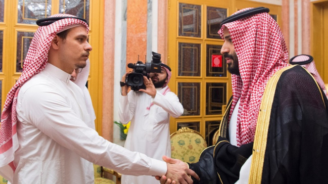 Pangeran Arab Saudi Muhammad Bin Salman bertemu putra Khashoggi, Salah di Riyadh